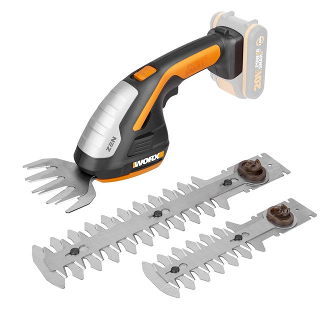 WORX Zen Powershare Cordless Hedge & Grass Trimmer 20V